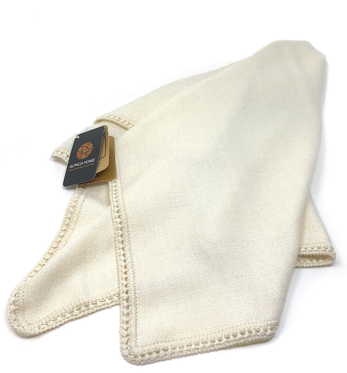 "Cloudlike Comfort: Pure Baby Alpaca Cream Baby Blanket"