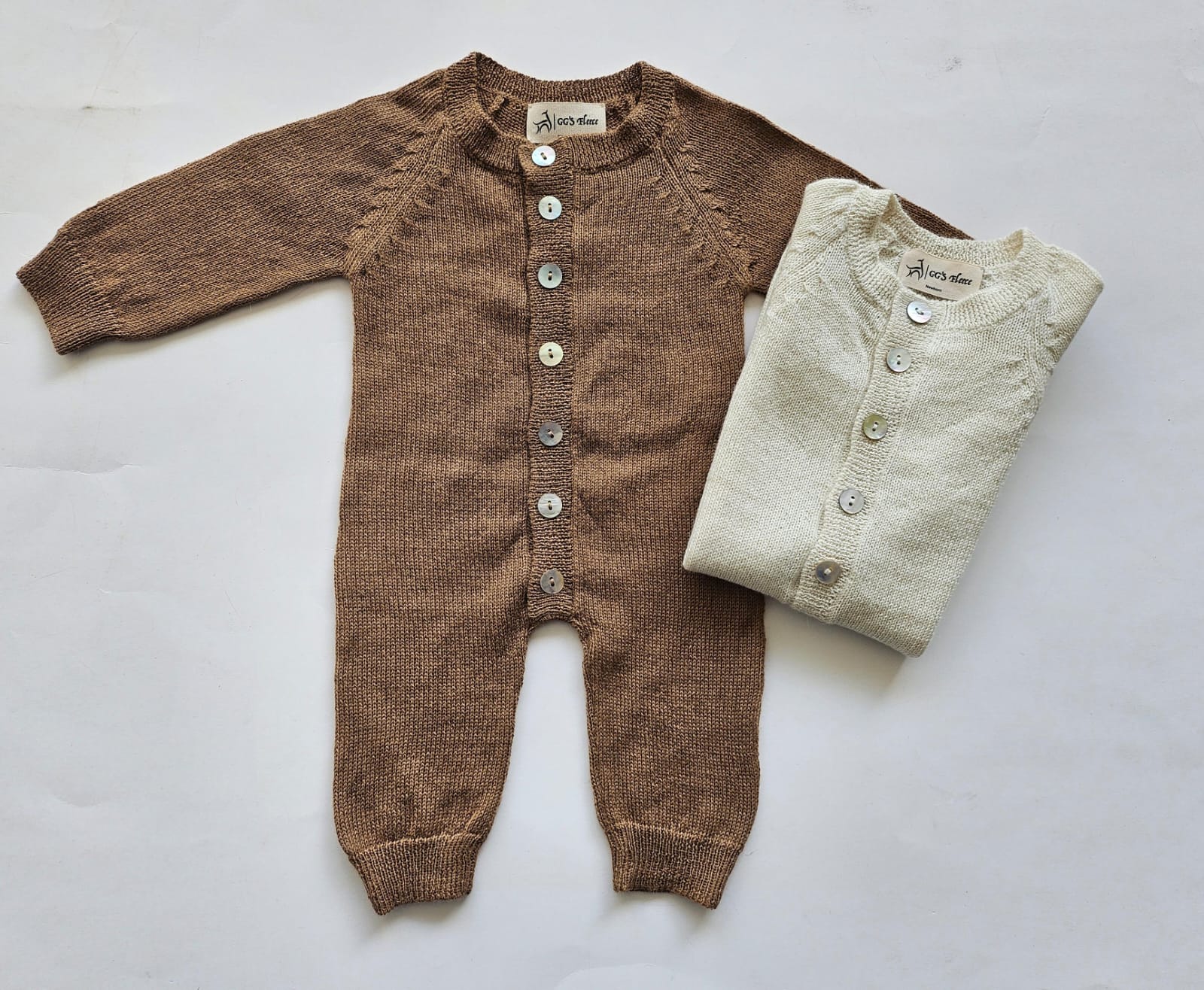 Newborn 100% Baby Alpaca Jumpsuit