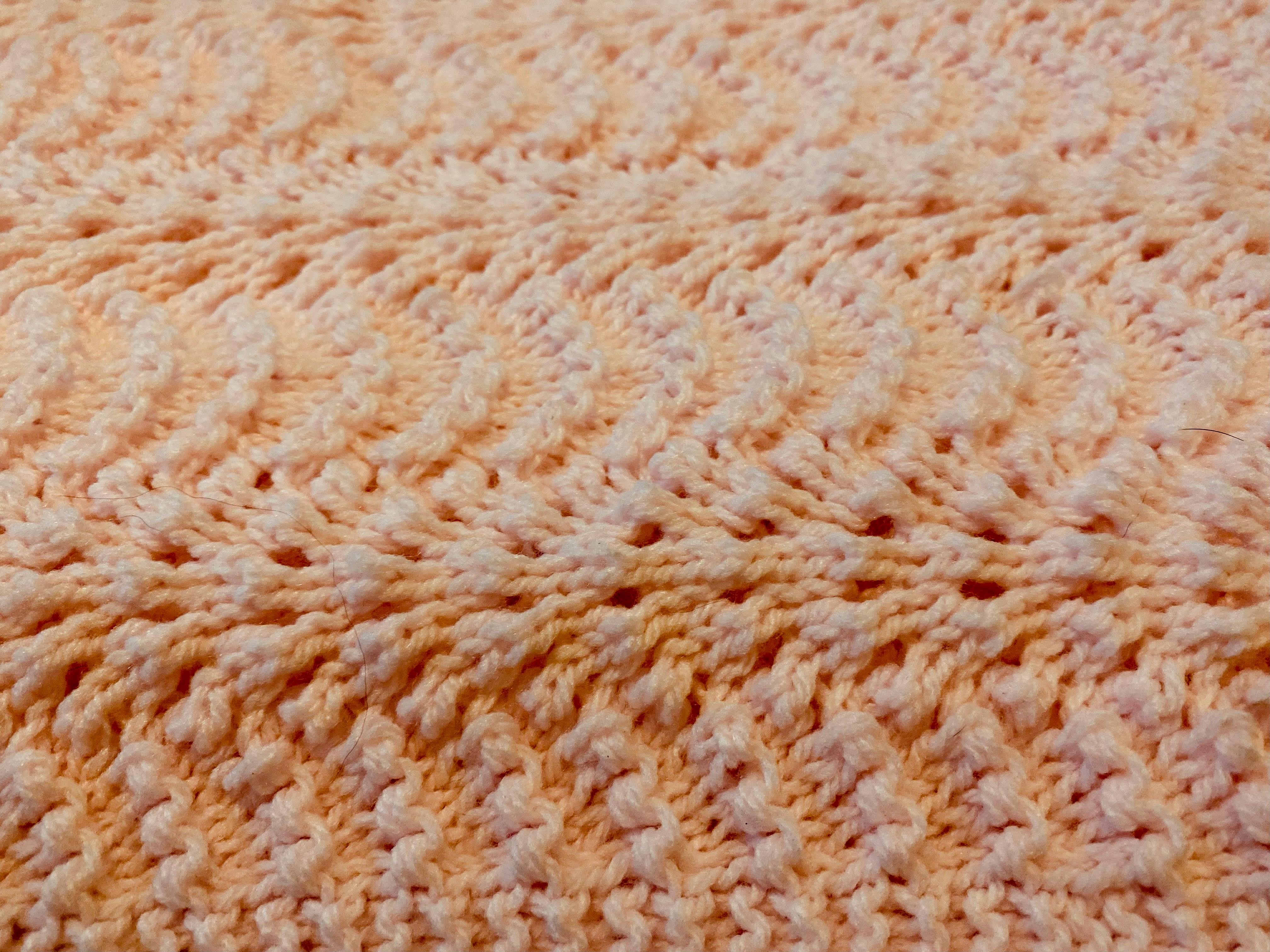 Unique Pink Crochet Receiving Blanket - Handcrafted Heirloom by Old Order Mennonite