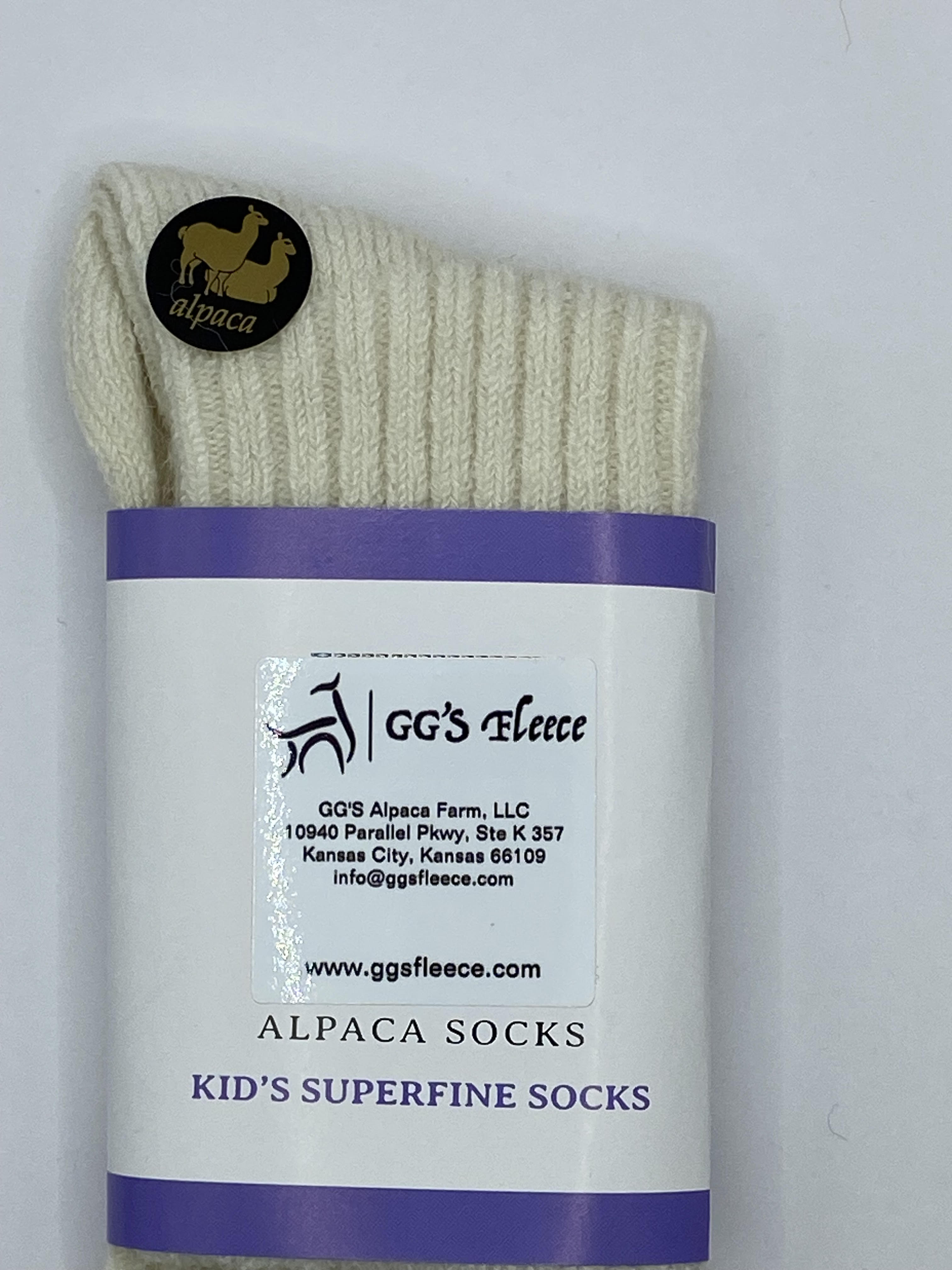 natural toddler sock GG'S Alpaca Farm