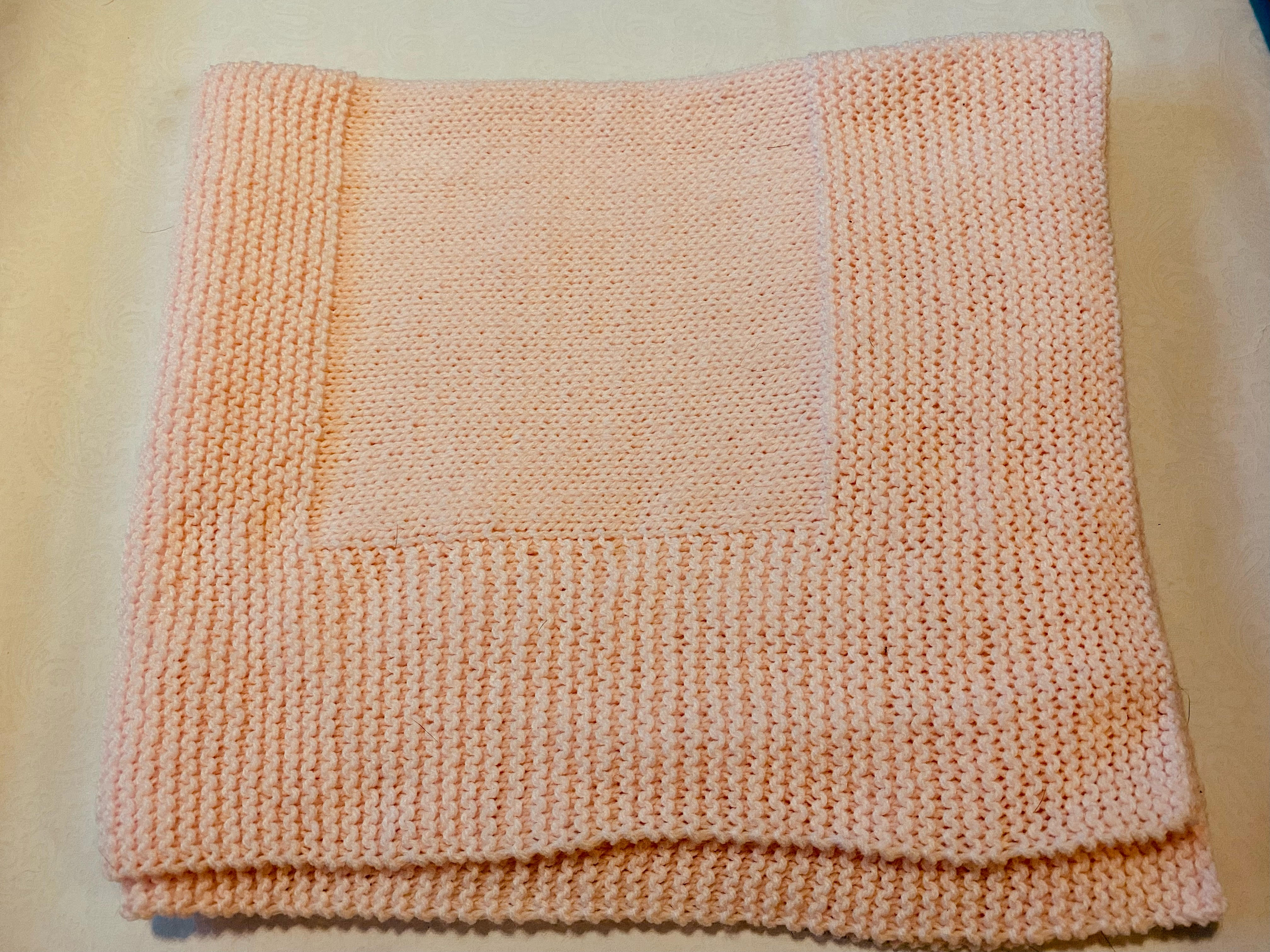 Unique Pink Crochet Receiving Blanket - Handcrafted Heirloom by Old Order Mennonite