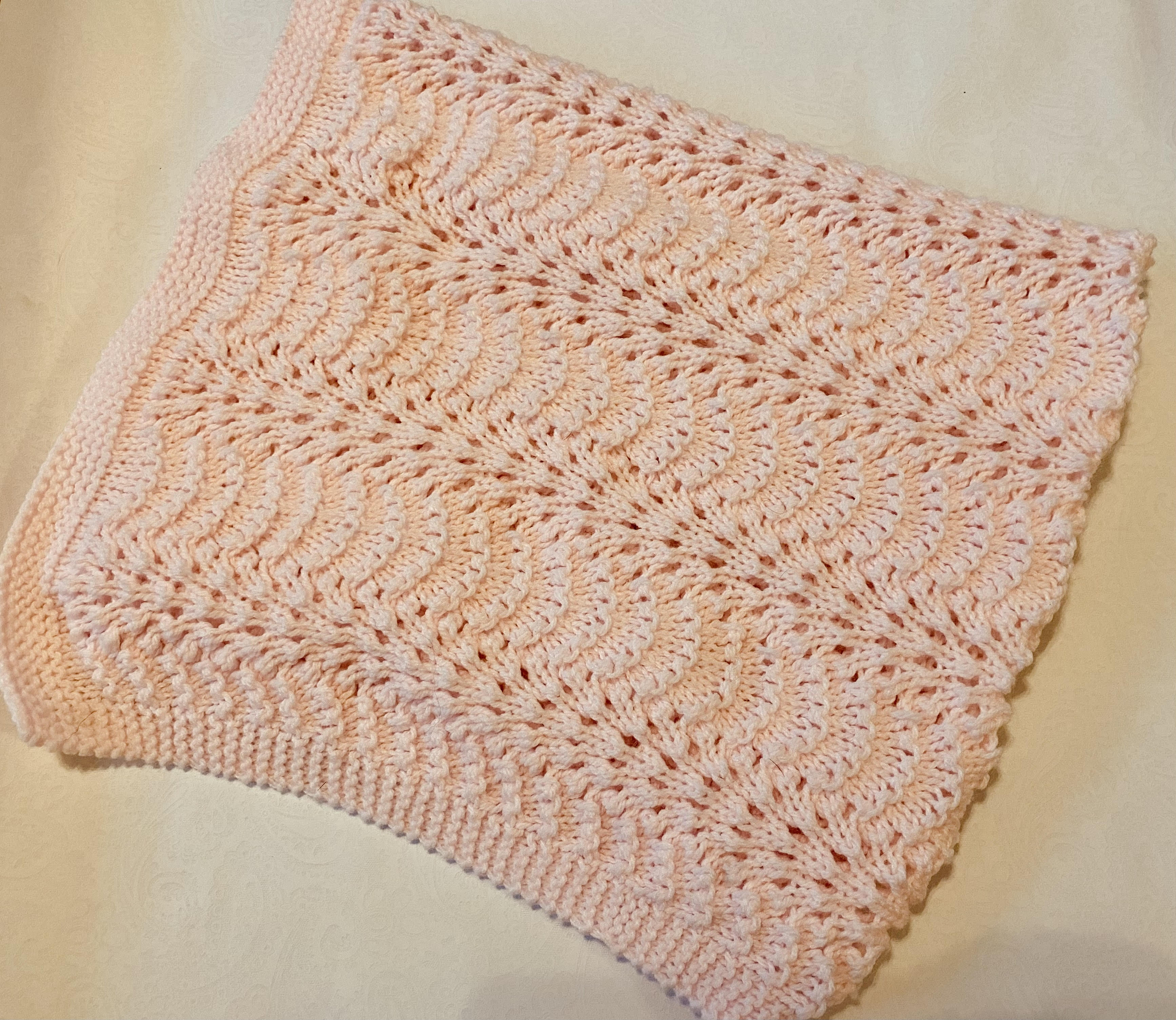 Unique Pink Crochet Receiving Blanket - Handcrafted Heirloom by Old Order Mennonite