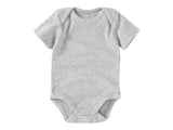 Organic Ribbed Cotton Short Sleeve Baby Bodysuits By Little Organic Co.