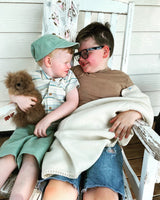 "Cloudlike Comfort: Pure Baby Alpaca Cream Baby Blanket"