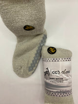 "Vintage Charm with Modern Comfort: Roll Top Terry-Lined Non-Skid Socks"