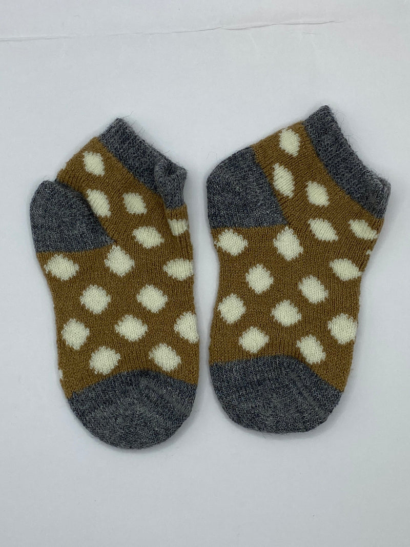 "Premium Baby Alpaca "Spot-On" Anklet Baby Socks | Soft and Adorable Infant Footwear."