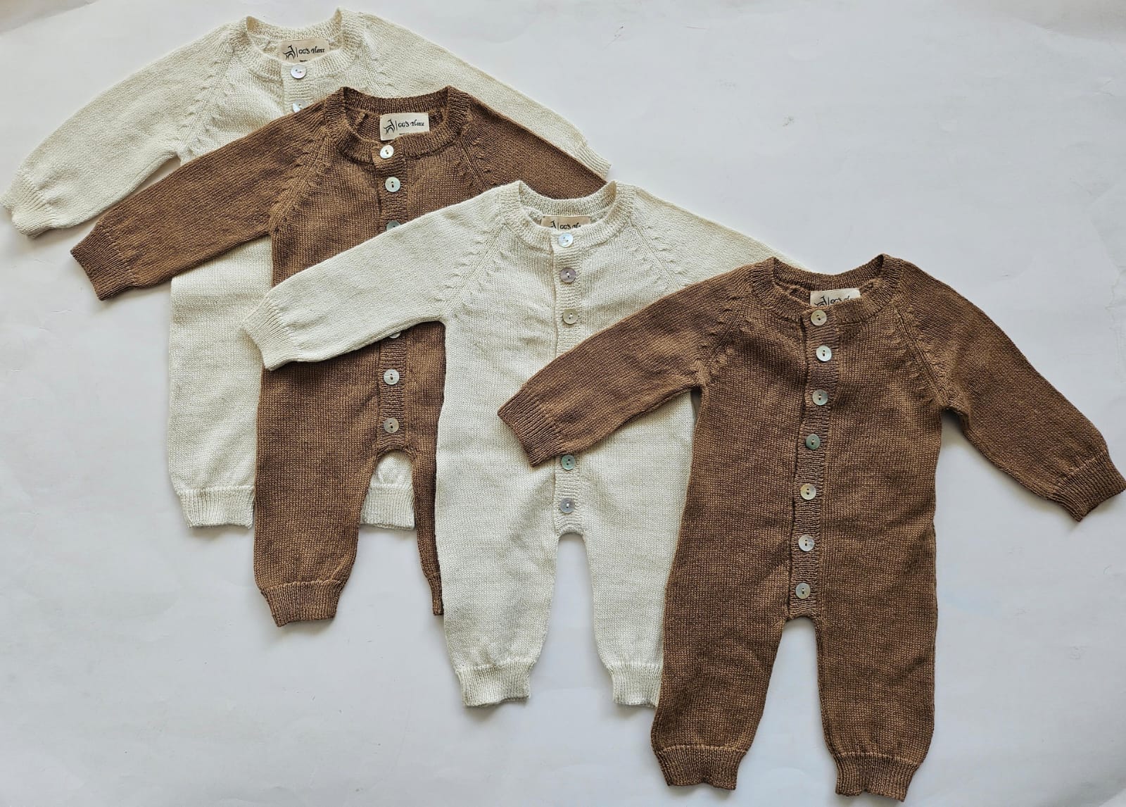 Newborn 100% Baby Alpaca Jumpsuit