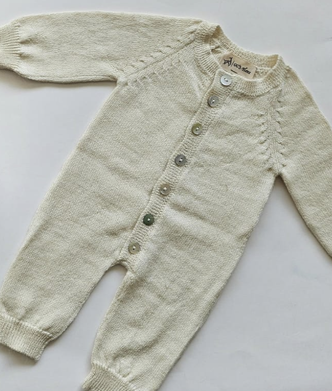 Newborn 100% Baby Alpaca Jumpsuit