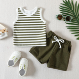 Striped Style: The Perfect Summer Sports Suit for Boys and Girls