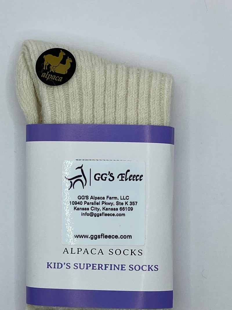 natural toddler sock GG'S Alpaca Farm