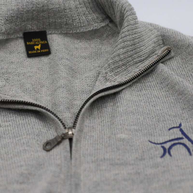 MEN’S 100% BABY ALPACA ZIPPERED CARDIGAN